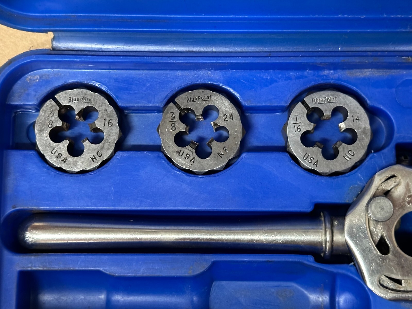 Blue Point by Snap On SAE Tap & Die Set – TD2425 – Not Complete