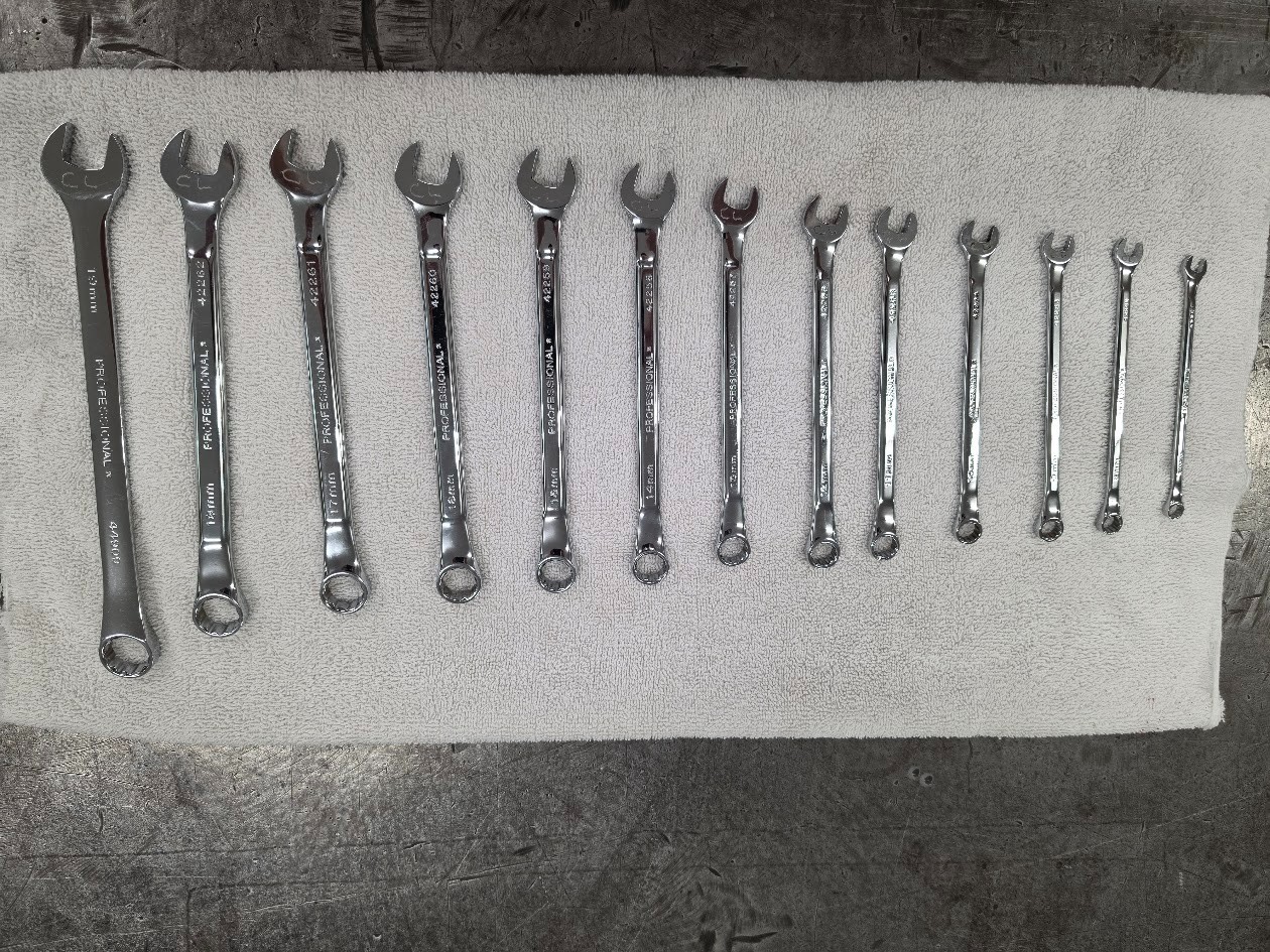Craftsman Professional Series Full Polish 12pt Metric Combination Wrench Set