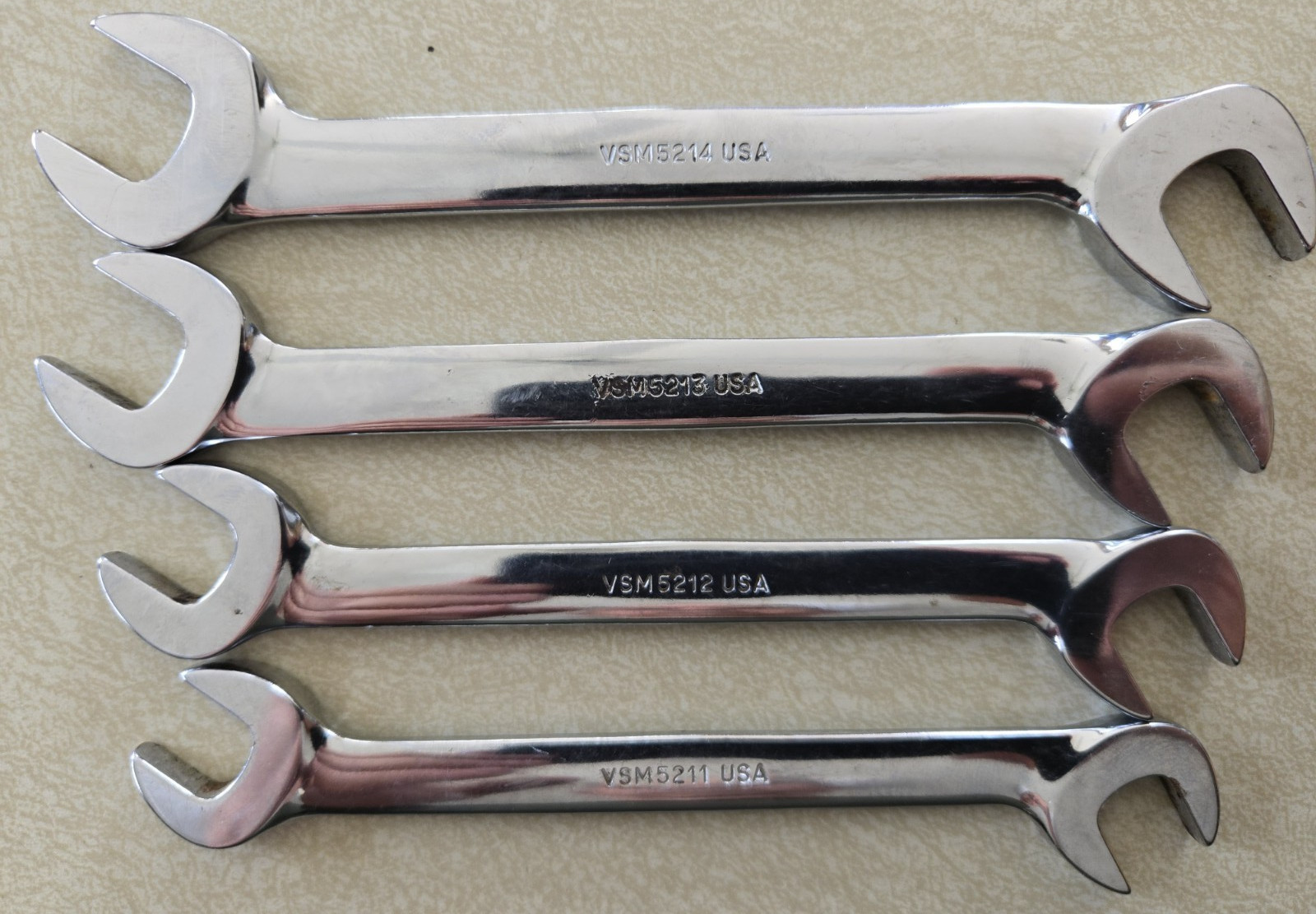 Snap on VSM5212-5217, 7 pc Metric 30°/60° Four-Way Angle Open-End Wrench Set