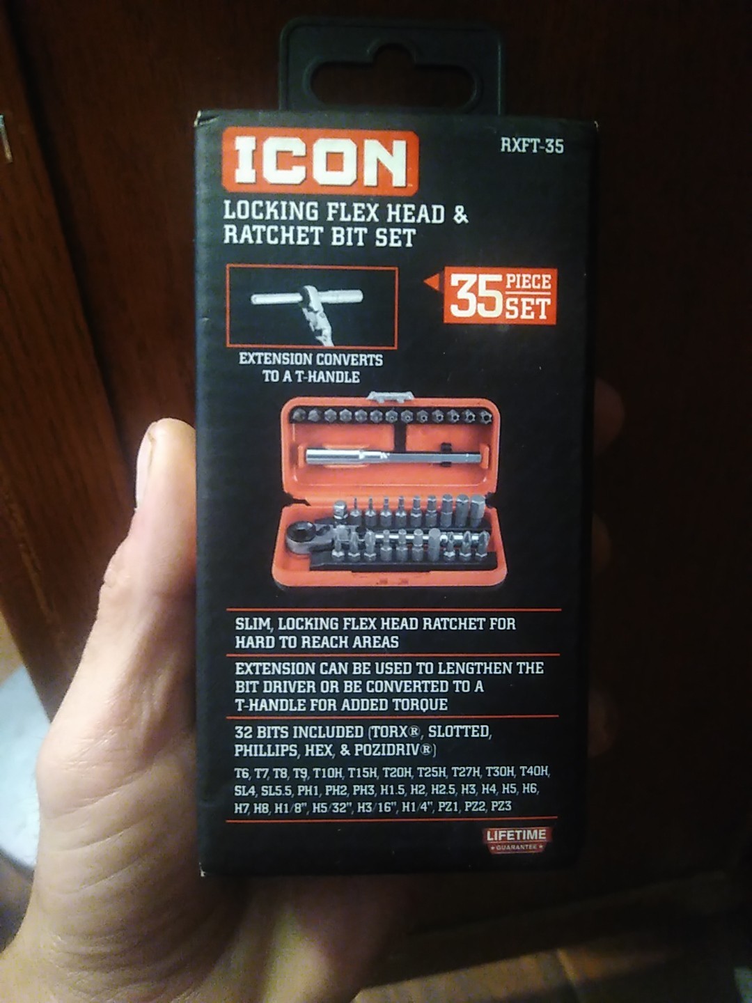 ICON RXFT-35 Locking Flex Head Ratchet and Bit Set 35 Piece NEW