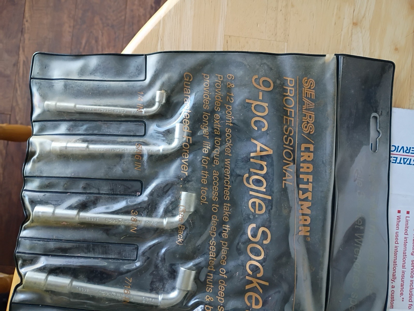 Craftsman Professional Angled Socket Wrench Set, 6pt / 12pt, France 34689