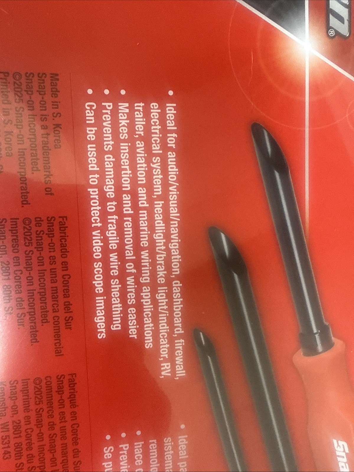 For Snap On Tools Wins100r Wire Insertion Tool Set 5pc New