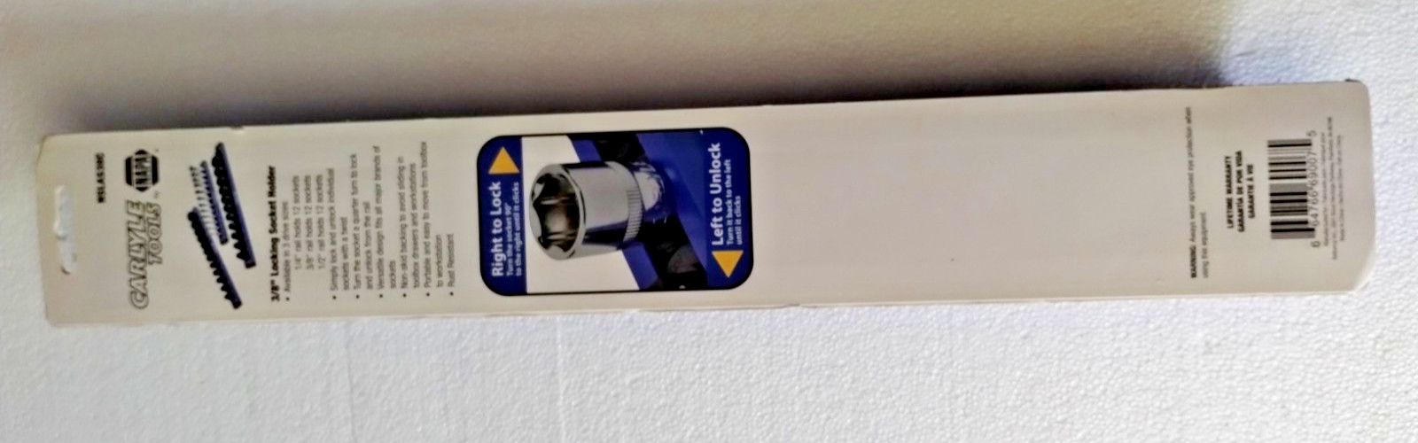 Carlyle Twist Lock Socket Holder Rail Holds 12 3/8″ Drive Sockets