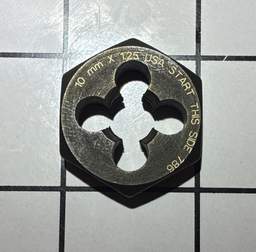 Bosch 10 Mm 1.25 X 1 In. Hex Metric Die 96331, 1609446889