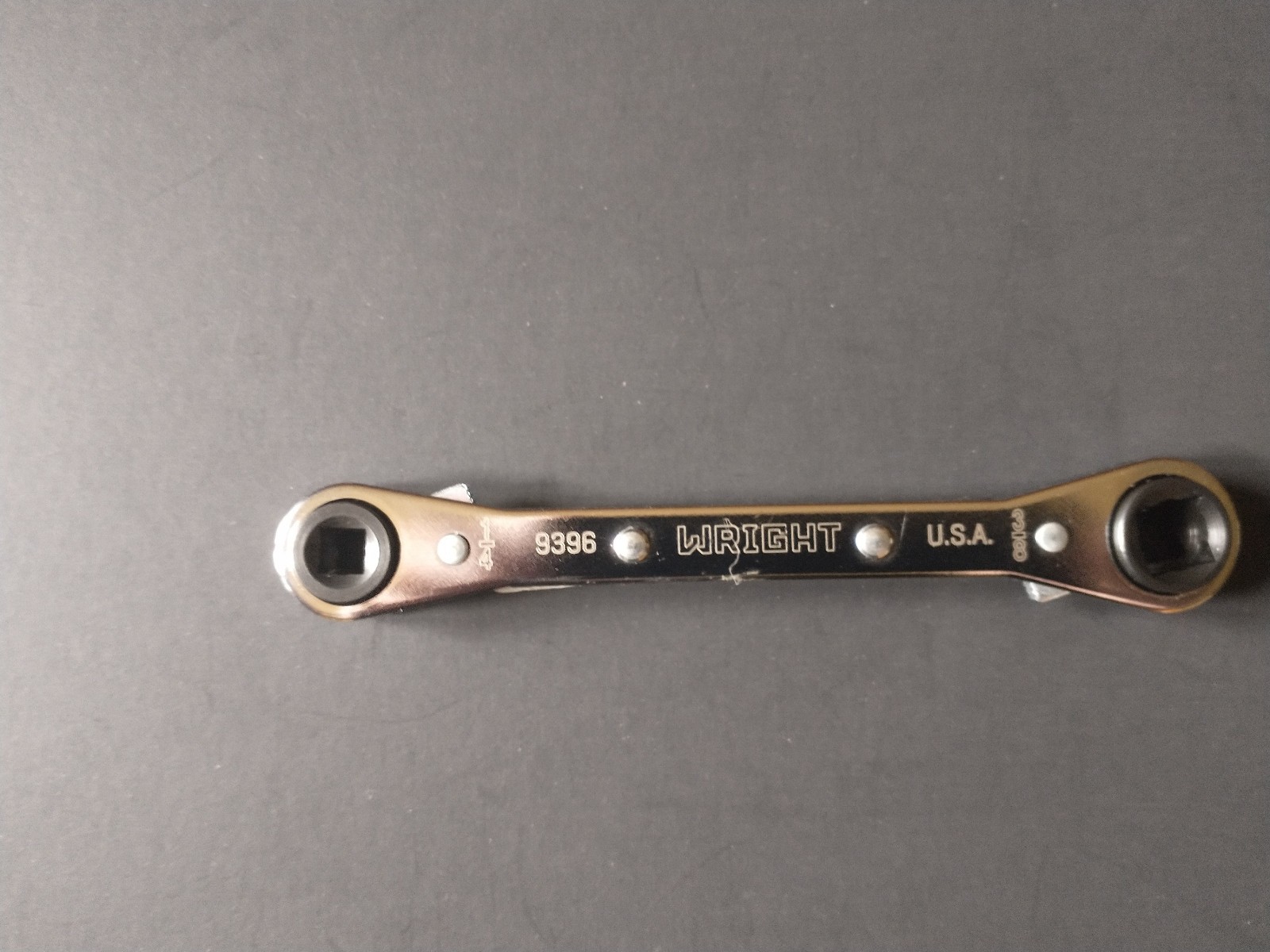Wright 9396 – 1/4″x3/16″ Sq. x 3/8″x5/16″ Sq. Ratcheting Box End Wrench Rev