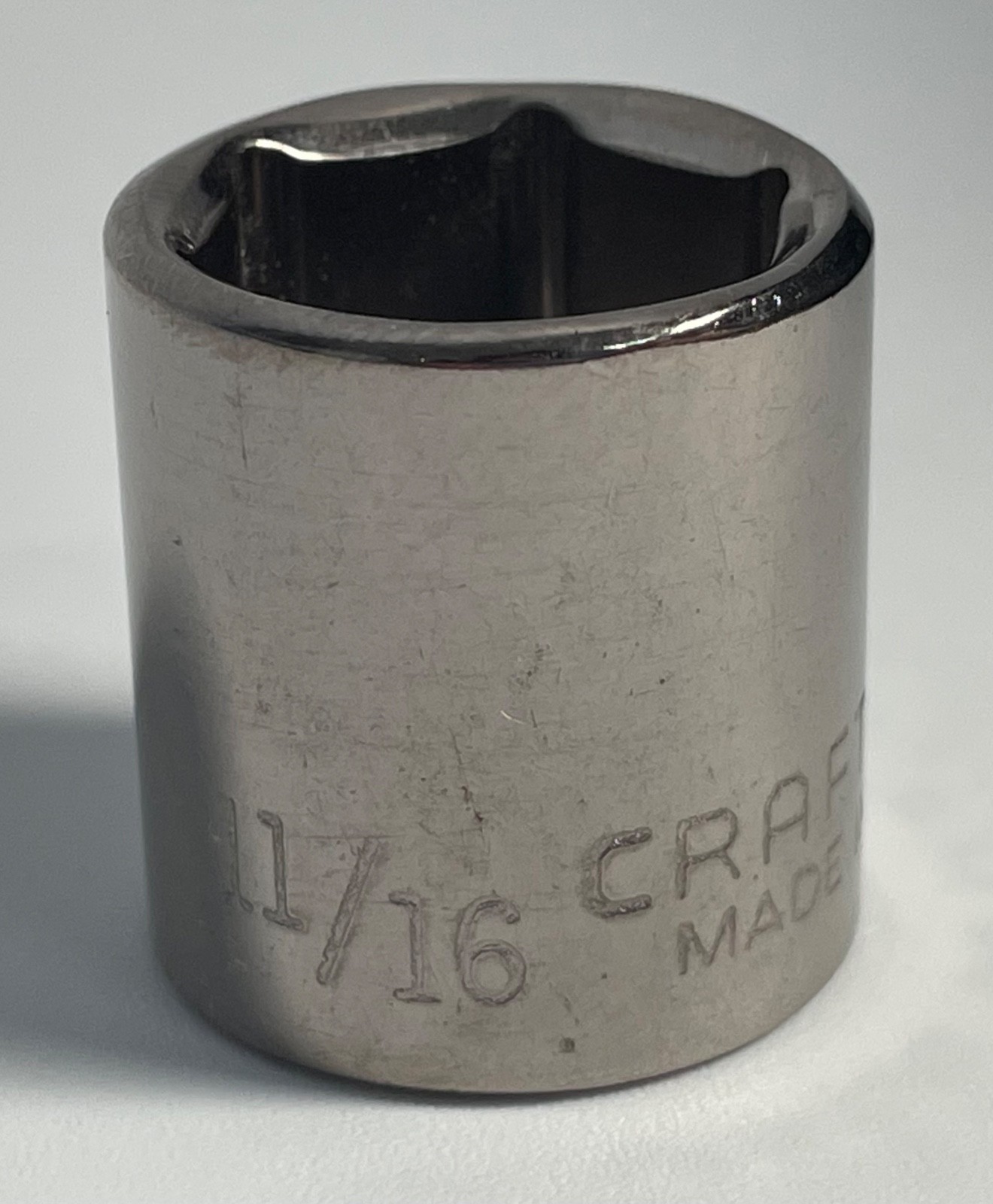 Craftsman 3/8″ Drive 11/16″ 6 Point Shallow Socket SAE G2 43006 USA