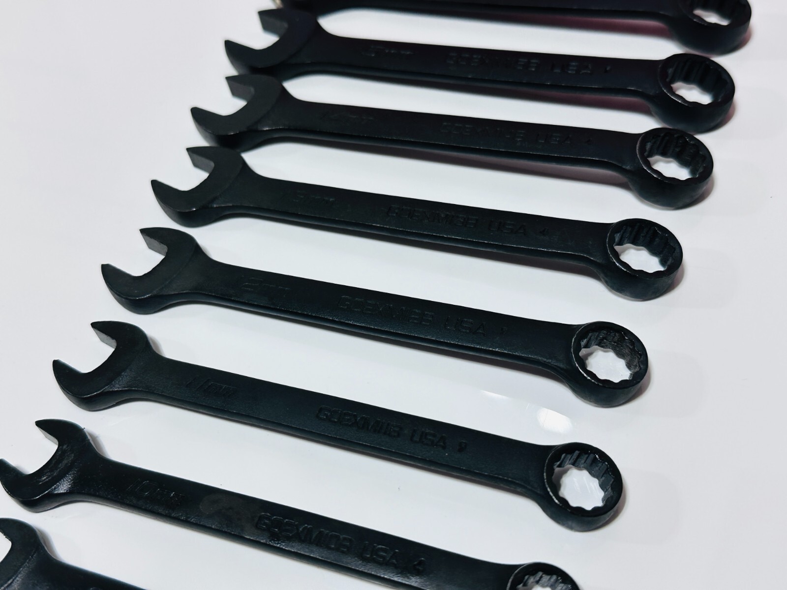 Snap-On USA 14pc Metric GOEXM Industrial Short Combination Wrench Set – 6mm-19mm