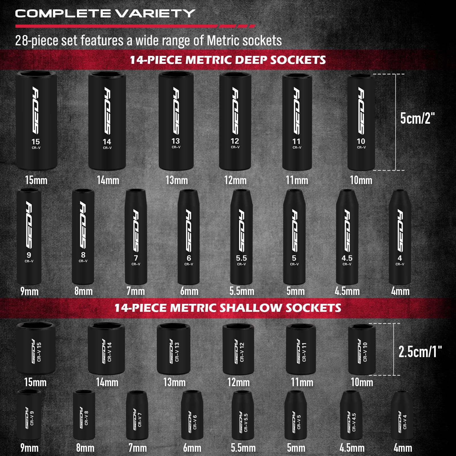 64-Piece 1/4″ Drive Impact Socket Wrench Driver-Bits Set, Cr-V…