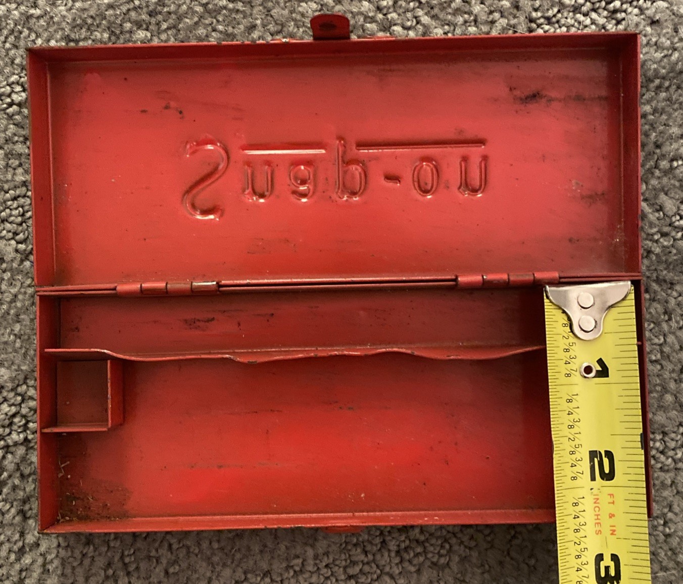 Vintage Snap On Tool Box Red Small Socket Rare Antique Early Font Free Ship!