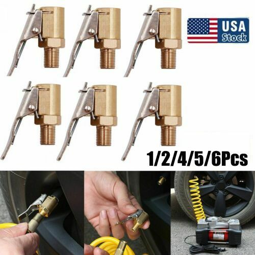 Car Tyre Wheel Tire Air Chuck Inflator Pump Valve Clip Connector Adapter 8MM