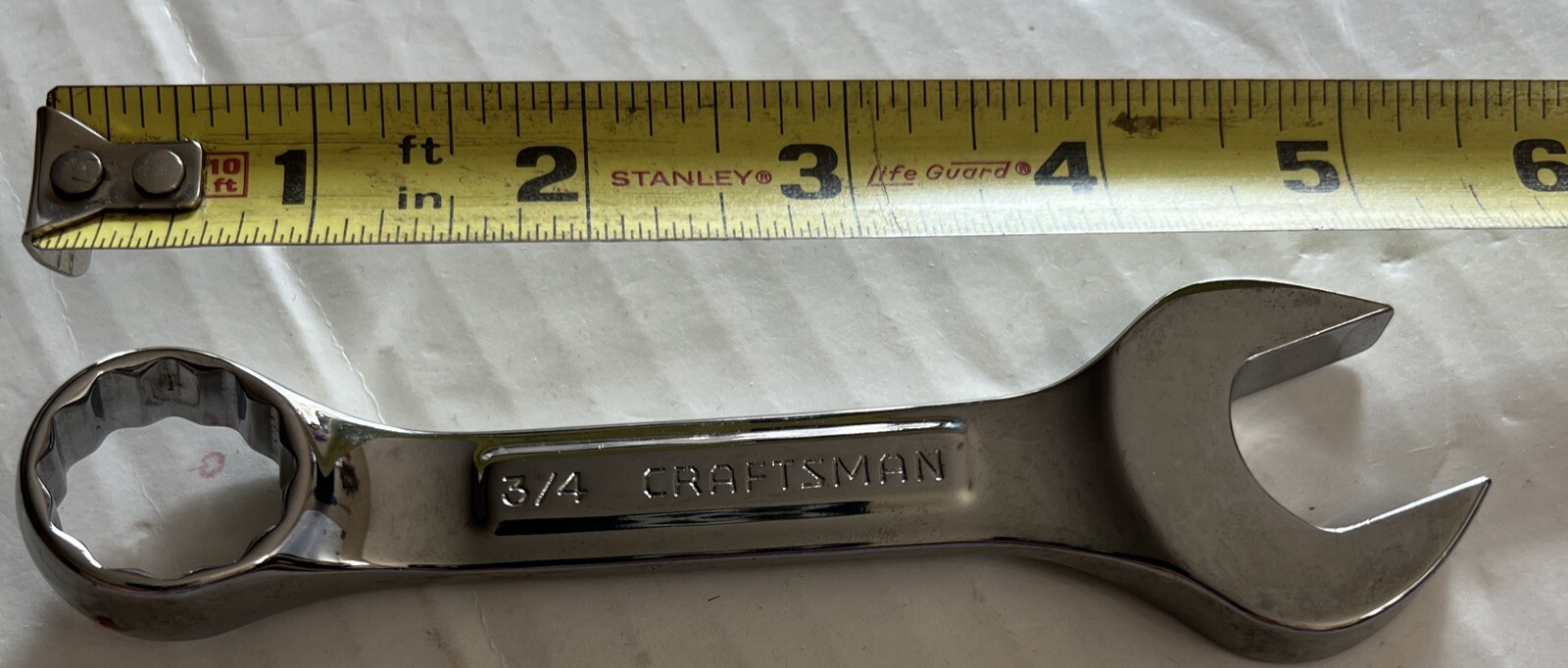 Craftsman 44109 SAE 3/4″ 12 Point Stubby -VV- USA Combination Wrench