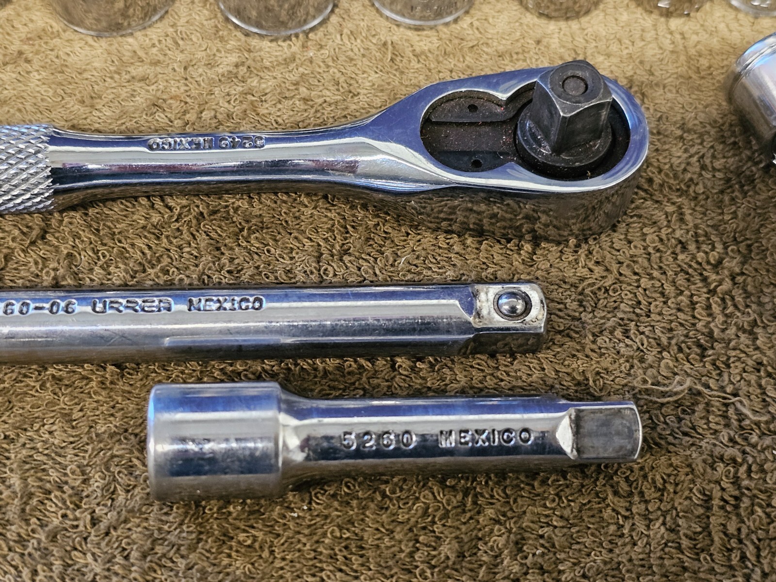 Urrea Socket Ratchet Extension Set 3/8″ 7/8 13/16 3/4 11/16 5/8 9/16 1/2 7/16″