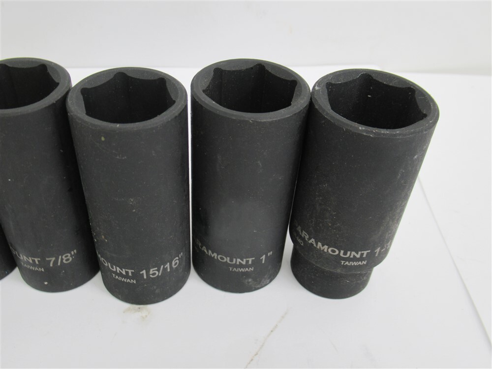 Paramount 07574767, 7/16″ to 1-1/16″ Deep Impact Socket Set, 1/2″ Drive, 11pc.