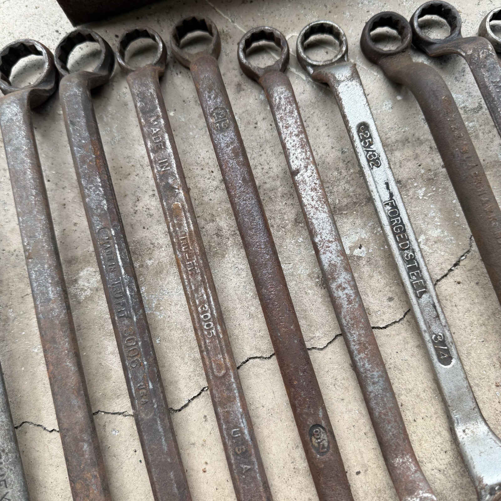 Vintage Offset Box End Wrenches (Lot Of 22) Various Brands & Sizes – Made In USA