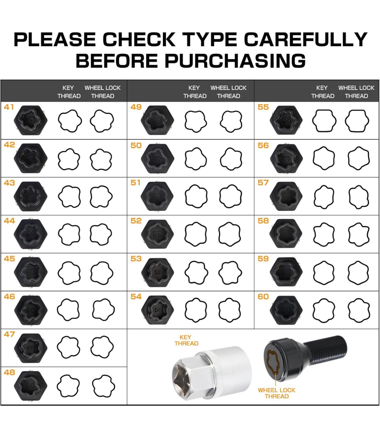 22pc BMW Wheel Locking Nut Key Removal Tool Anti-Theft Lock Lug Nut Socket Screw