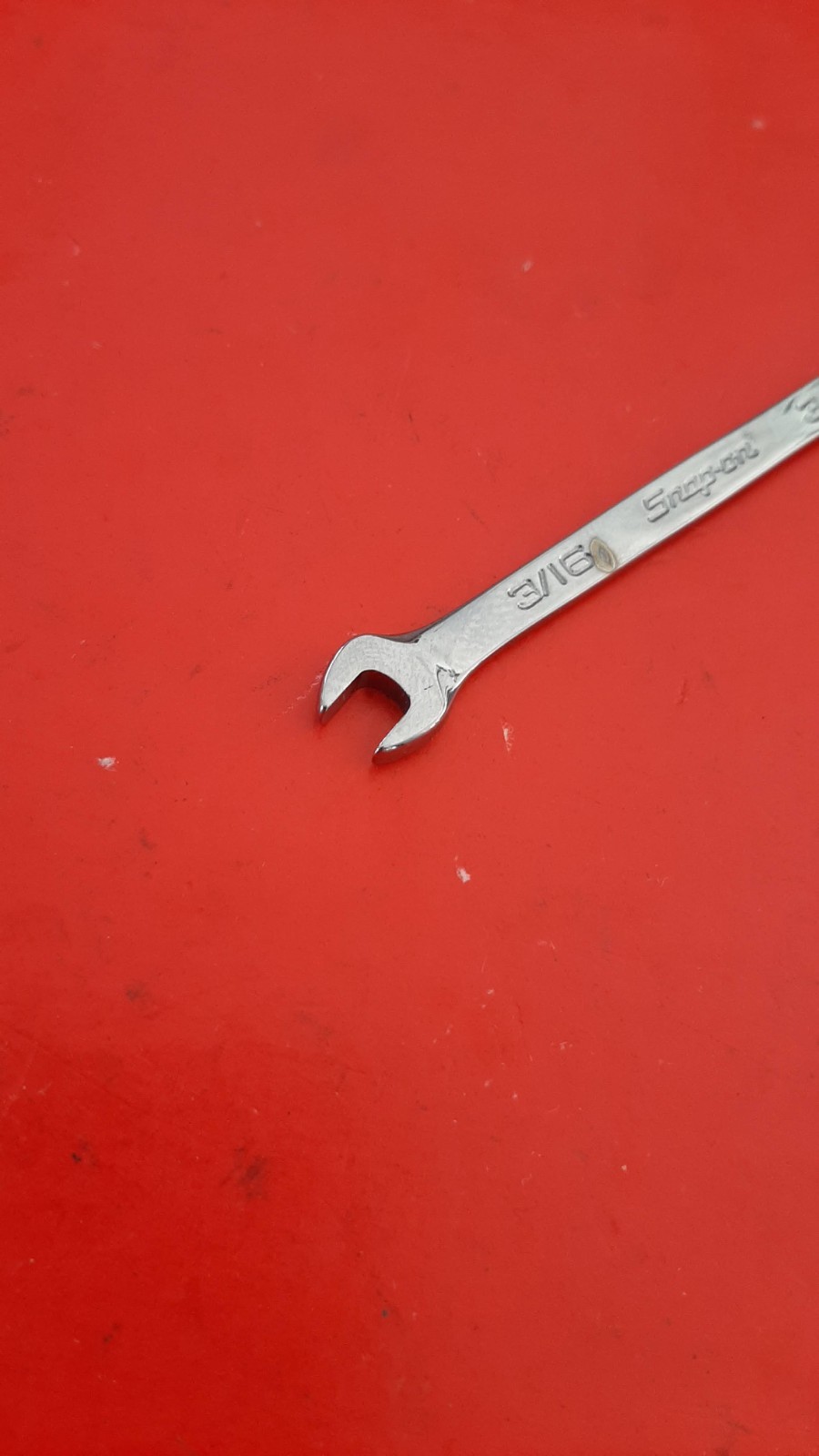 Snap-on Tools 3/16″ 15°/60° Offset Open-End Ignition Wrench DS1212A ENGRAVED 225