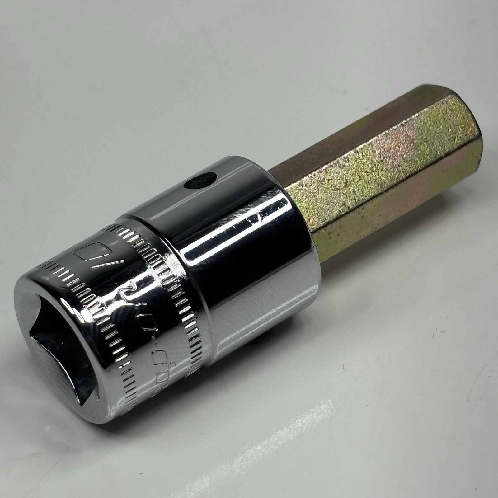 NOS Snap On FAM10B 3/8 Dr Metric 10mm Standard Hex Bit Socket Driver USA 1995