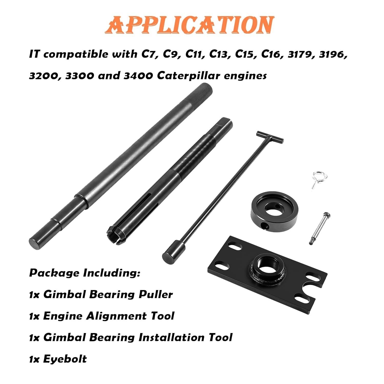 Gimbal Bearing Installer & Puller Tool Set for Mercruiser, Volvo, Yamaha Sterndr