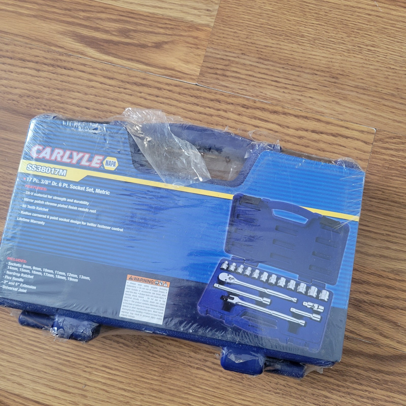 Carlyle Tools by NAPA SS38017M 17pc 3/8″ Dr 6 Pt Socket Set Metric + Accessories