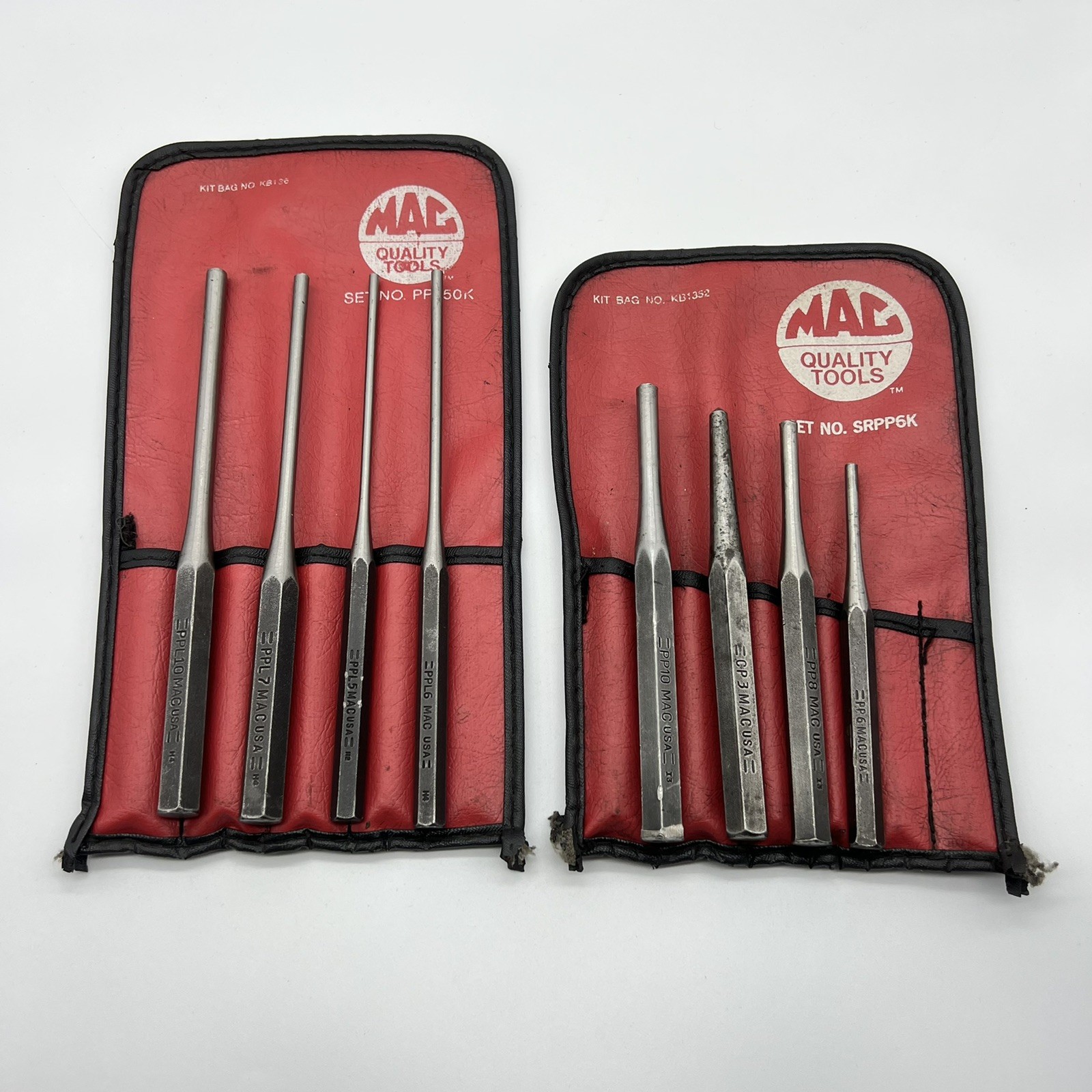 Mac Tools Long & Short Pin Punch Set 2 Sets PPL50K , SRPP6K USA