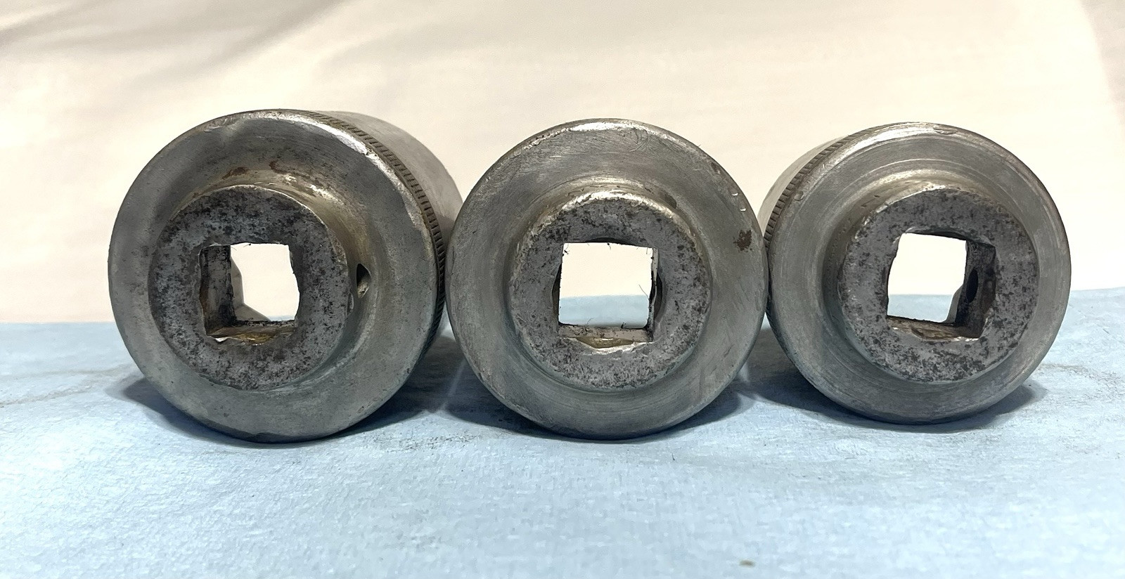 Vntg Blackhawk USA 3/4 Drive 12pc. Socket Set Push Through Ratchet and Extension