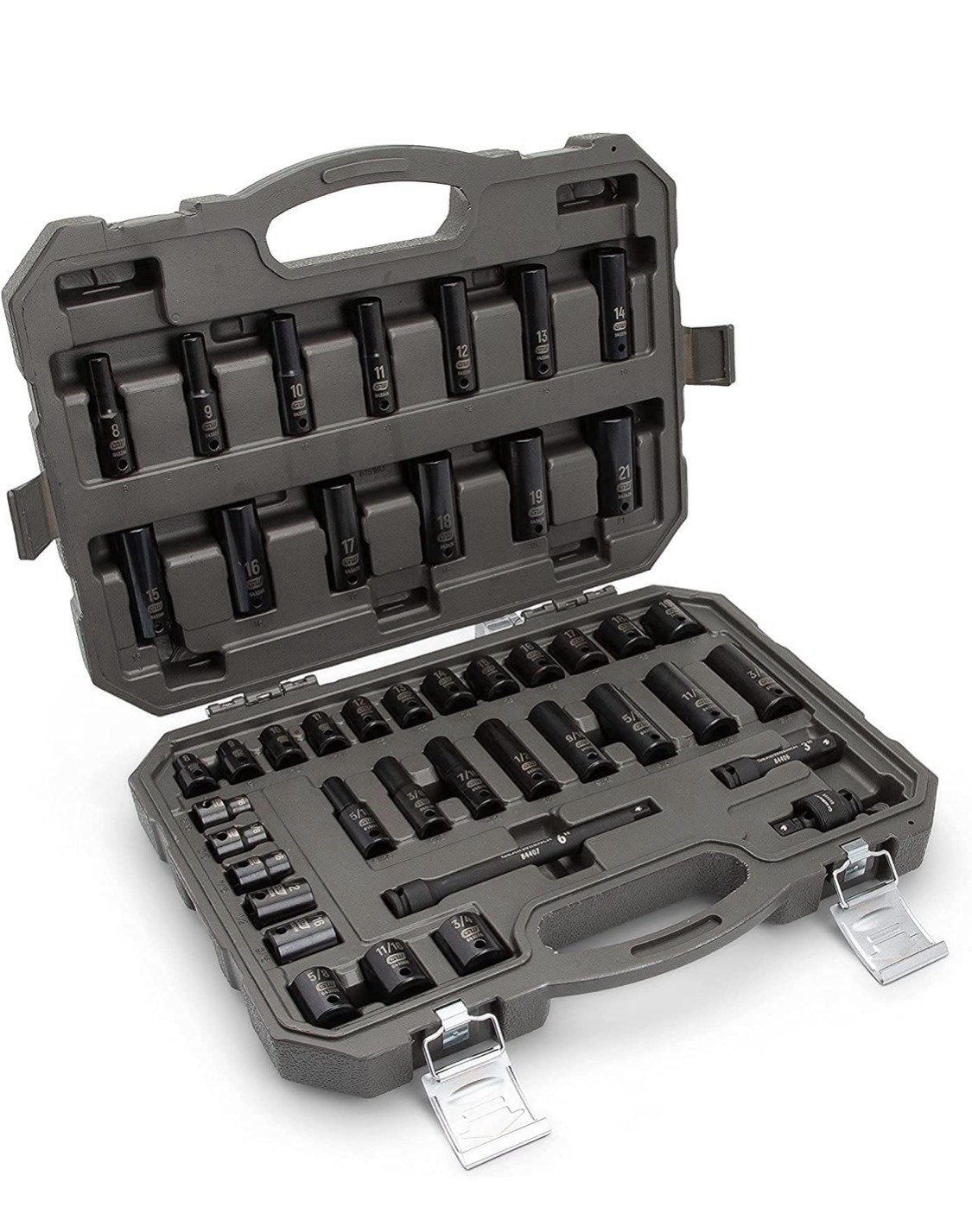GEARWRENCH 84916N 44Pc 3/8″Drive Standard &Deep Impact SAE/Metric Socket Set