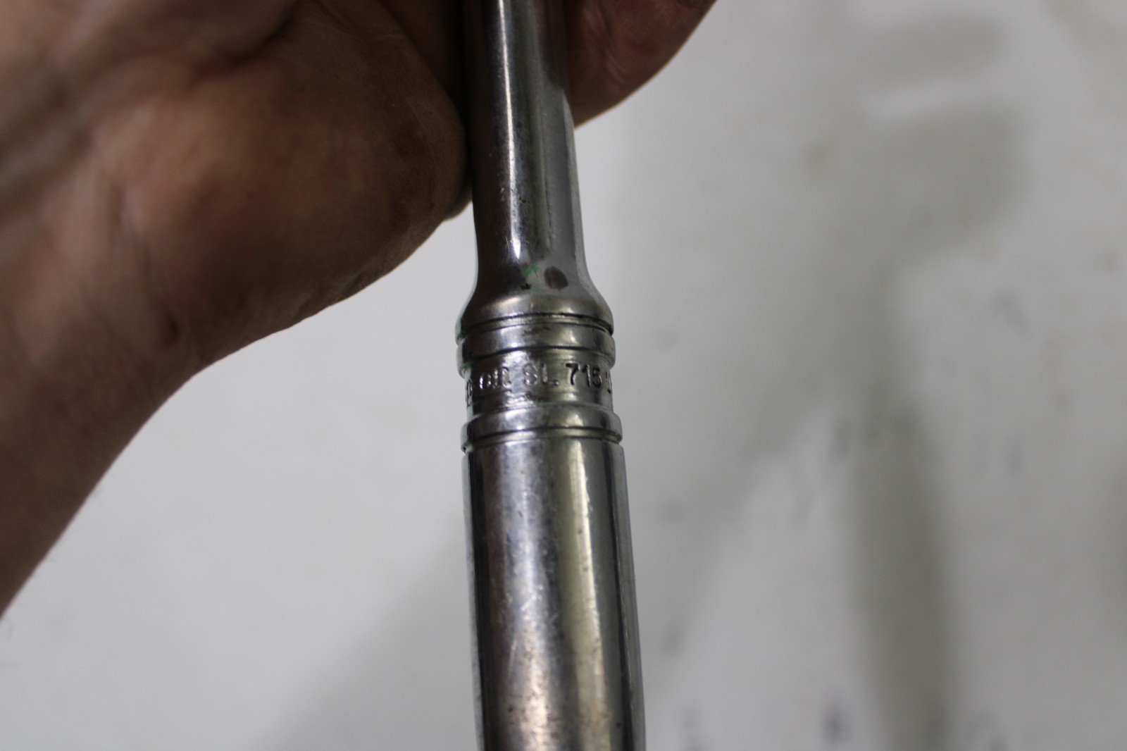 Snap-On 1/2” DR 15″ Long Standard Handle Chrome Ratchet SL715