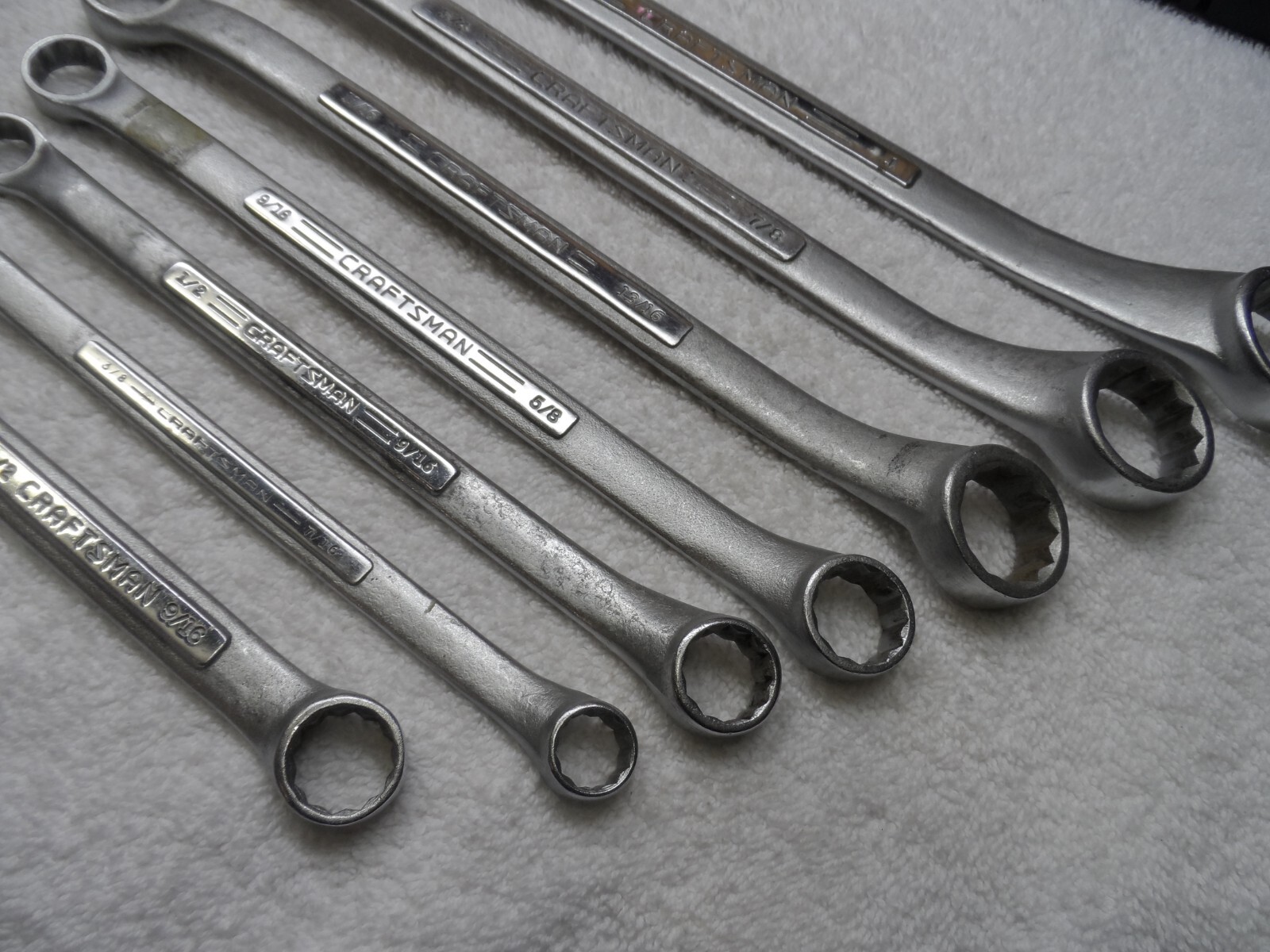 Craftsman SAE Box End Wrench Set (bonus stubby), 12pt, USA (3/8″ – 1″) – 7 pcs