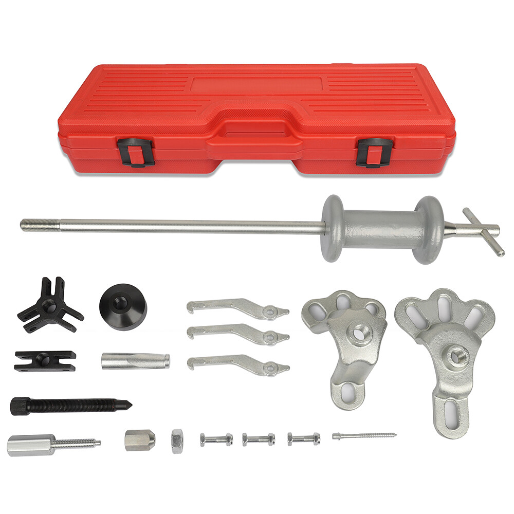 16PC Slide Hammer Dent Puller Tool Kit Wrench Adapter Axle Bearing Hub Auto New