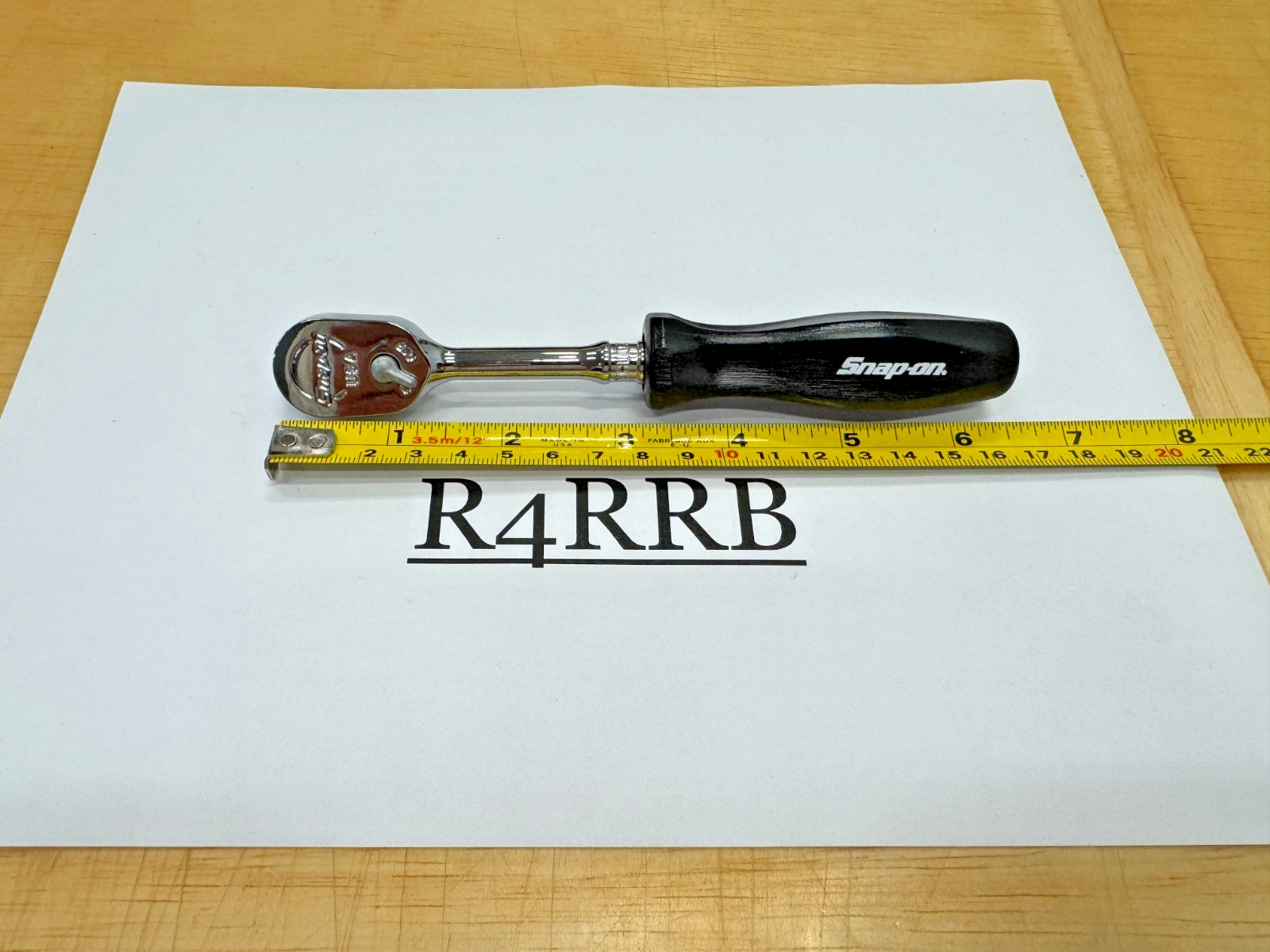 Snap-on Tools USA NEW 1/4″ Drive CLASSIC BLACK Hard Handle Long Ratchet THLD72BK