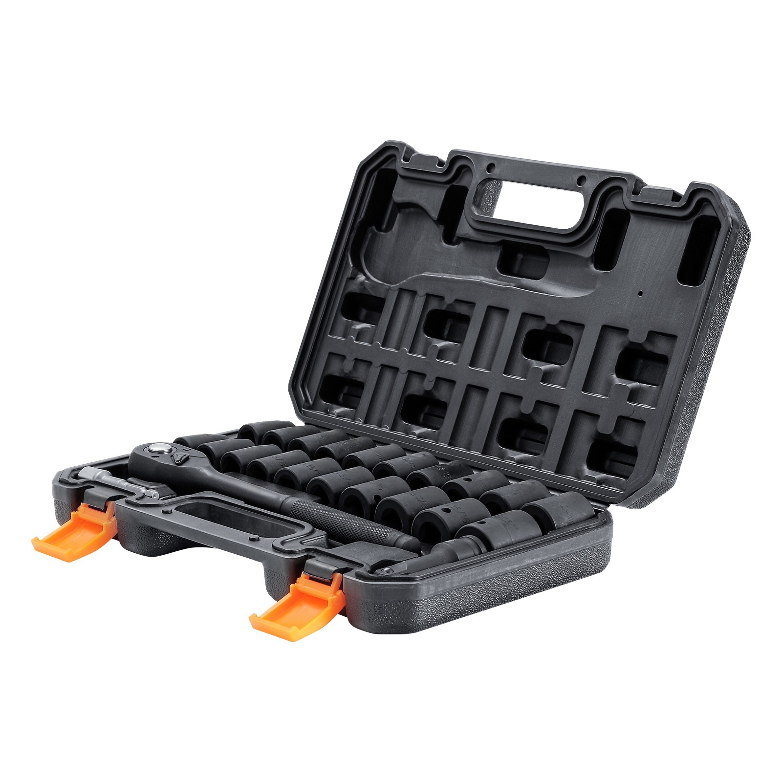 Uimoso 23-Piece 6-Point Impact Socket Set with 1/2in Drive and Case