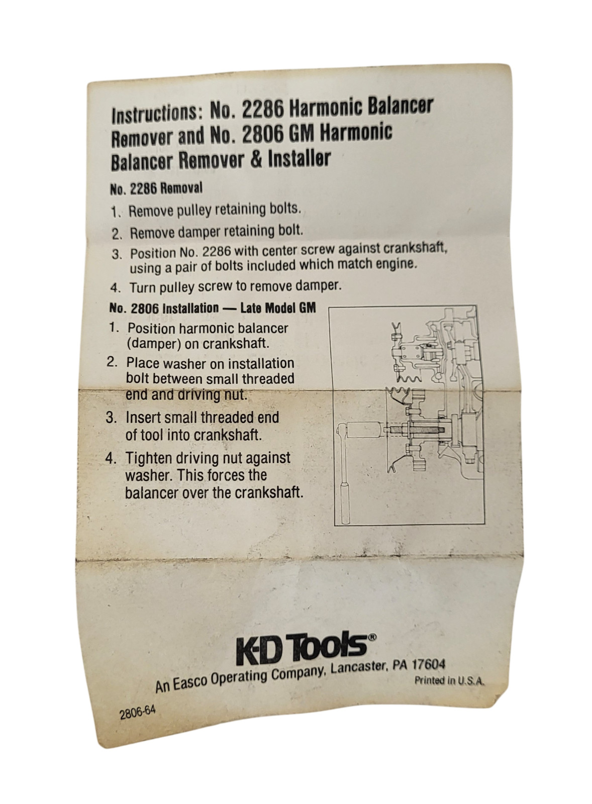 KD Tools Harmonic Balancer Puller # 2286