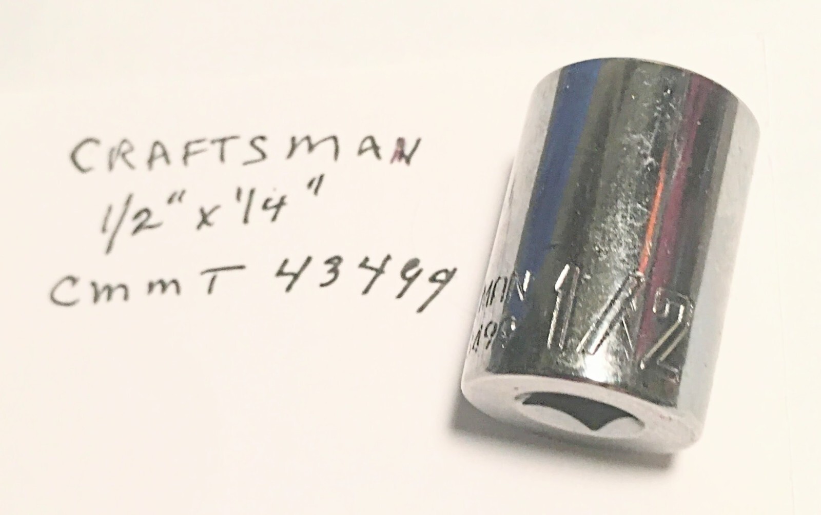 Craftsman 1/2″ x 1/4″ Dr Standard Socket – 6 Point CMMT 43499 Free Shipping