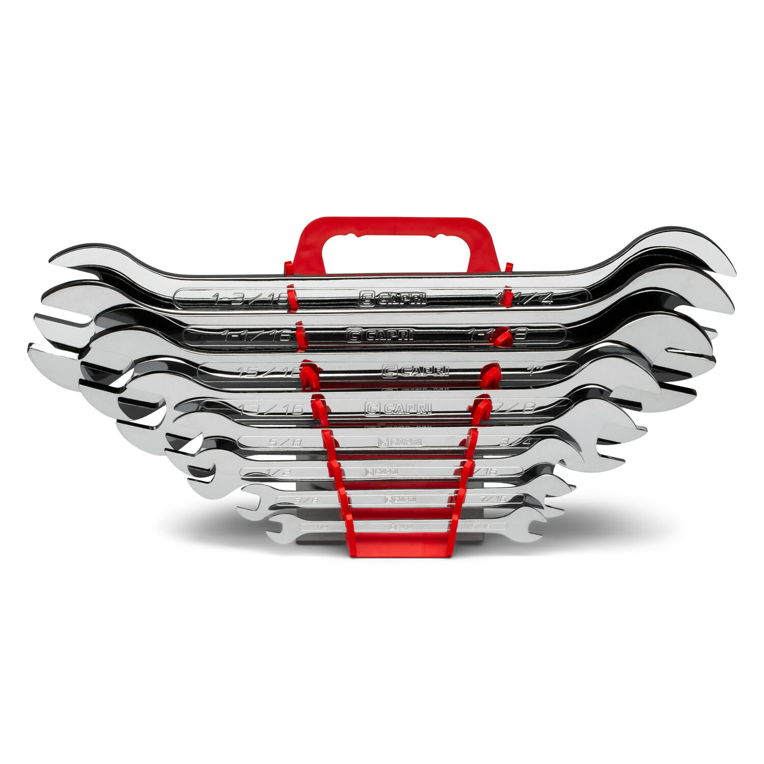 Capri Tools Super-Thin Open End Wrench Set, SAE, 1/4 to 1-1/4 in., 8-Piece