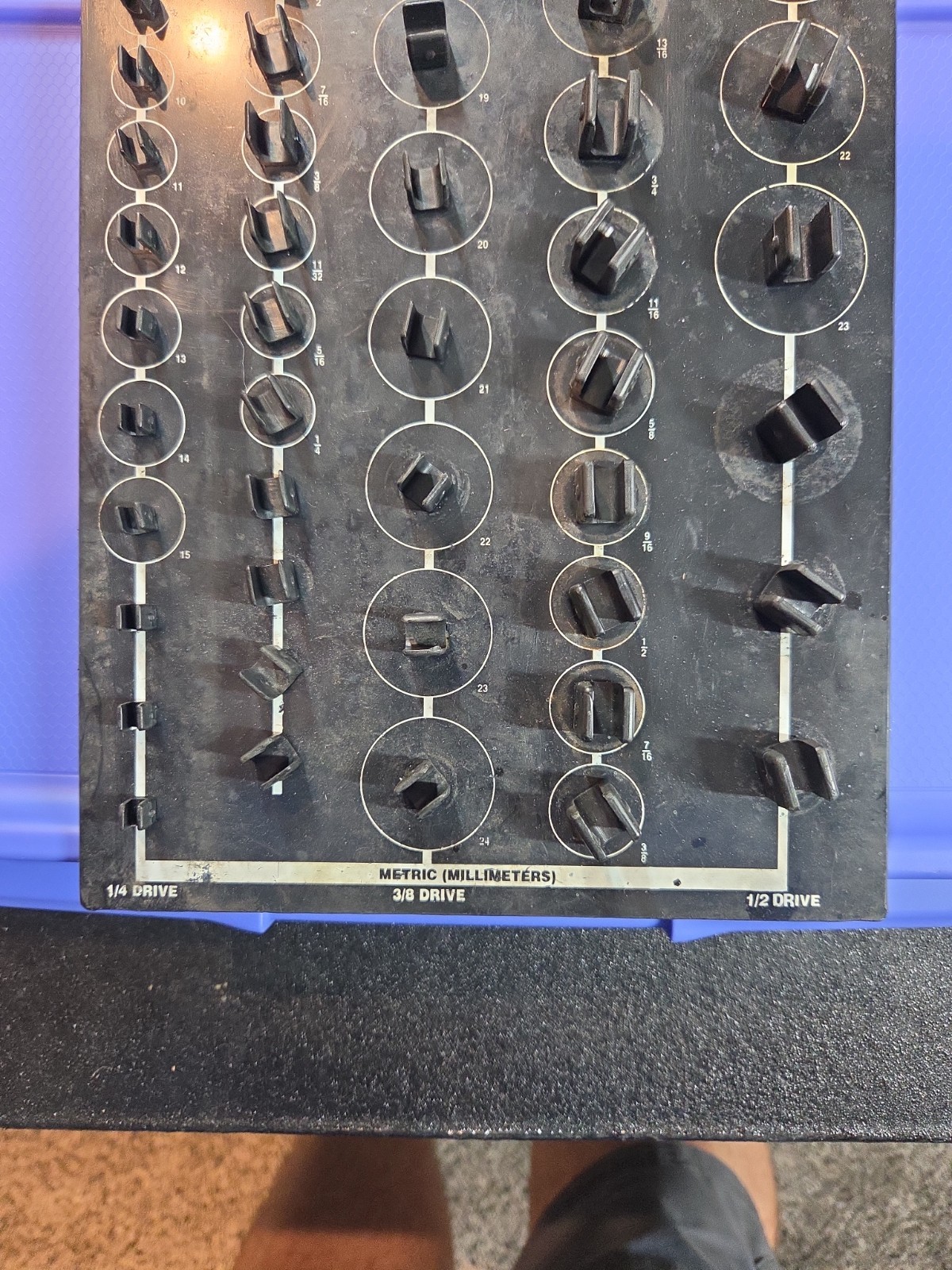 MAC Tools MSO80 Socket Organizer Holds 96 Sockets 1/4 3/8 1/2 Metric & SAE
