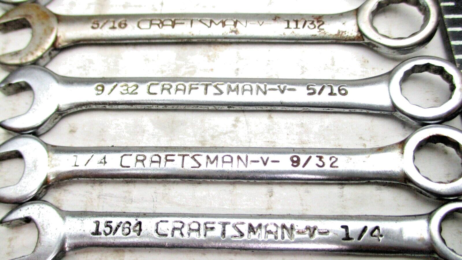 Craftsman Lot Of 7 -V- Combination Wrenches Vintage See Pictures For Details