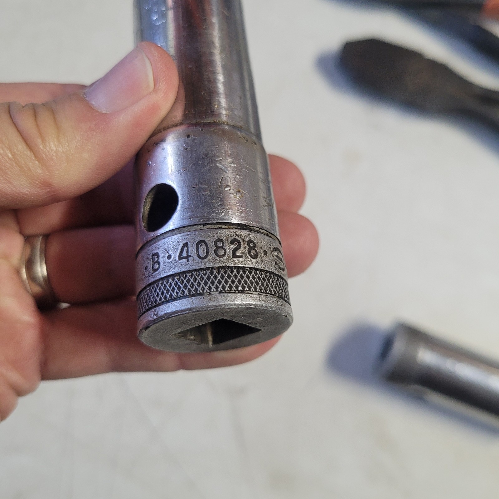 Vintage S-K Tools 1/2″ Drive Deep Sockets 12 pt 40820 5/8″ 40828 7/8″ 40832 1″