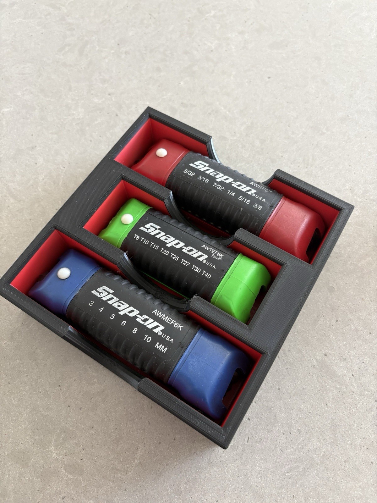 Snap-on Folding Hex & Torx Key Set Organizing Tray. (tools Not Included).