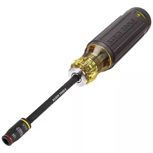 Klein Tools 3-in-1 Impact Flip Socket, 1/4 in., 5/16 in., 5 in. L impact driver