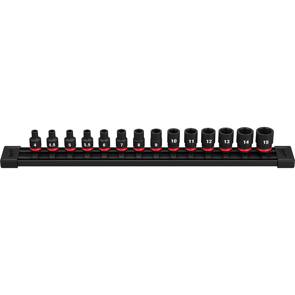 Milwaukee 49-66-7002 14 pc Impact Metric 6 Point Socket Set