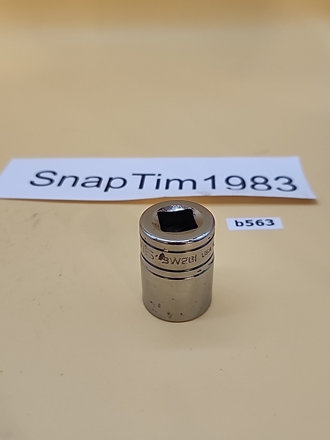 Snap-On Tools 1/2″ Drive SAE 13/16″ Flank Dr. 12-Point Shallow Socket SW261 USA