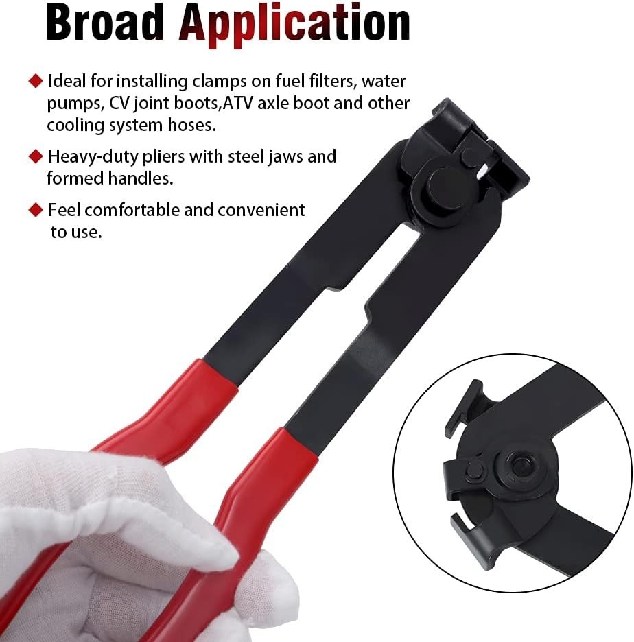 For Auto/ATV CV Joint Axle Boot Clamp Pliers Tool with 20 Crimp Bands -Ear Ty…