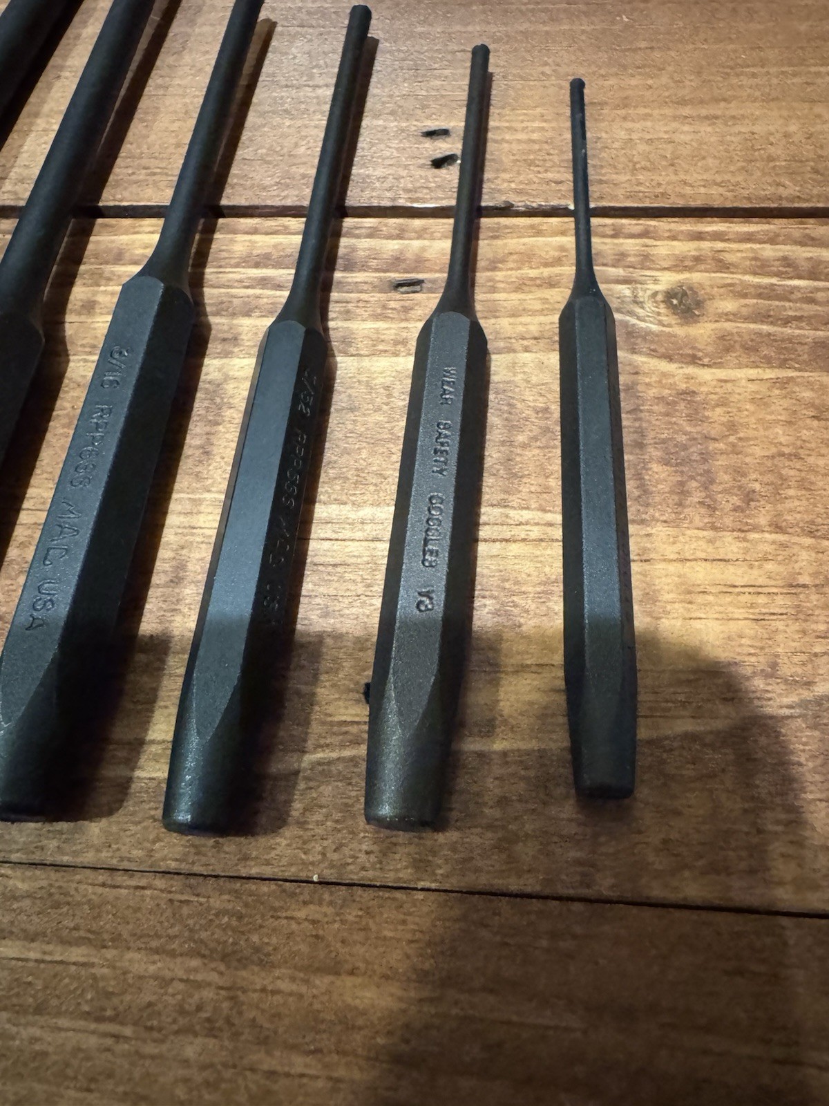 Mac Tools SRPP6KSS 6-Piece Roll Pin Punch Set EUC