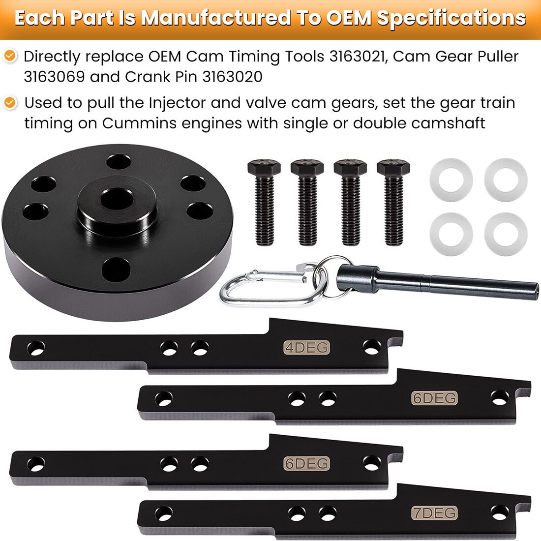 3163021 3163530 Cam Timing Engine Brake Adjustment Tools Kit For Cummins ISX QSX
