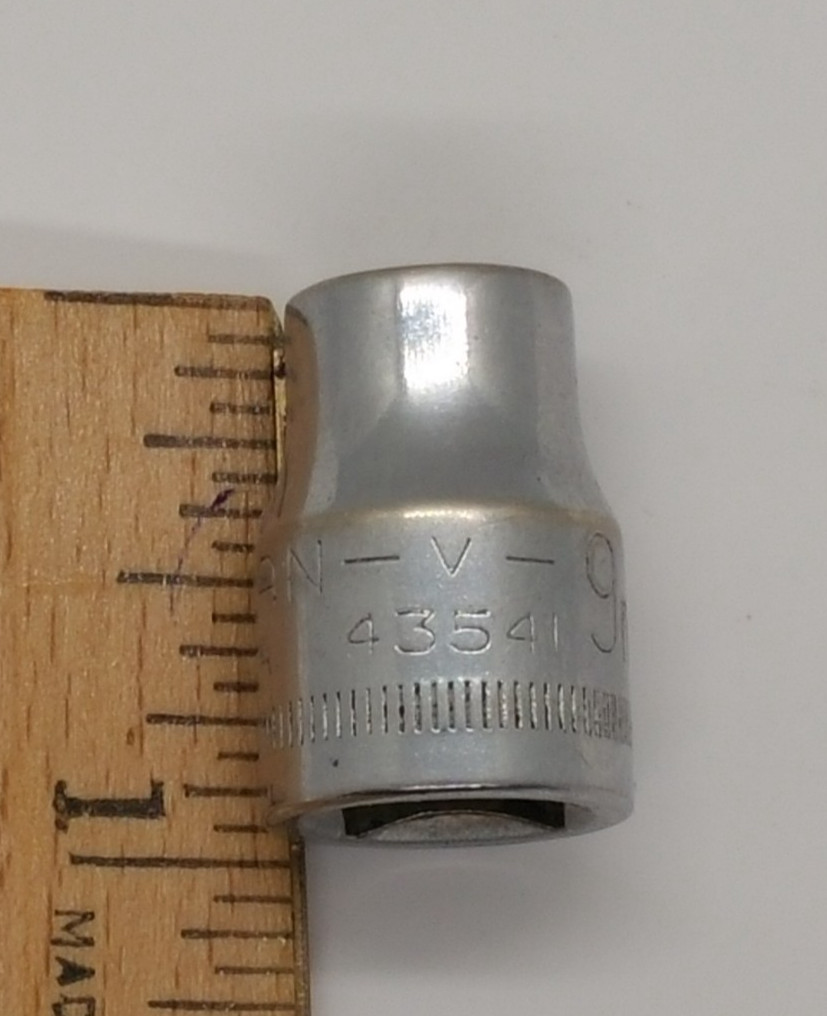 Vintage Craftsman 3/8″ Drive 9MM 6 Point Shallow Socket V 43541 USA