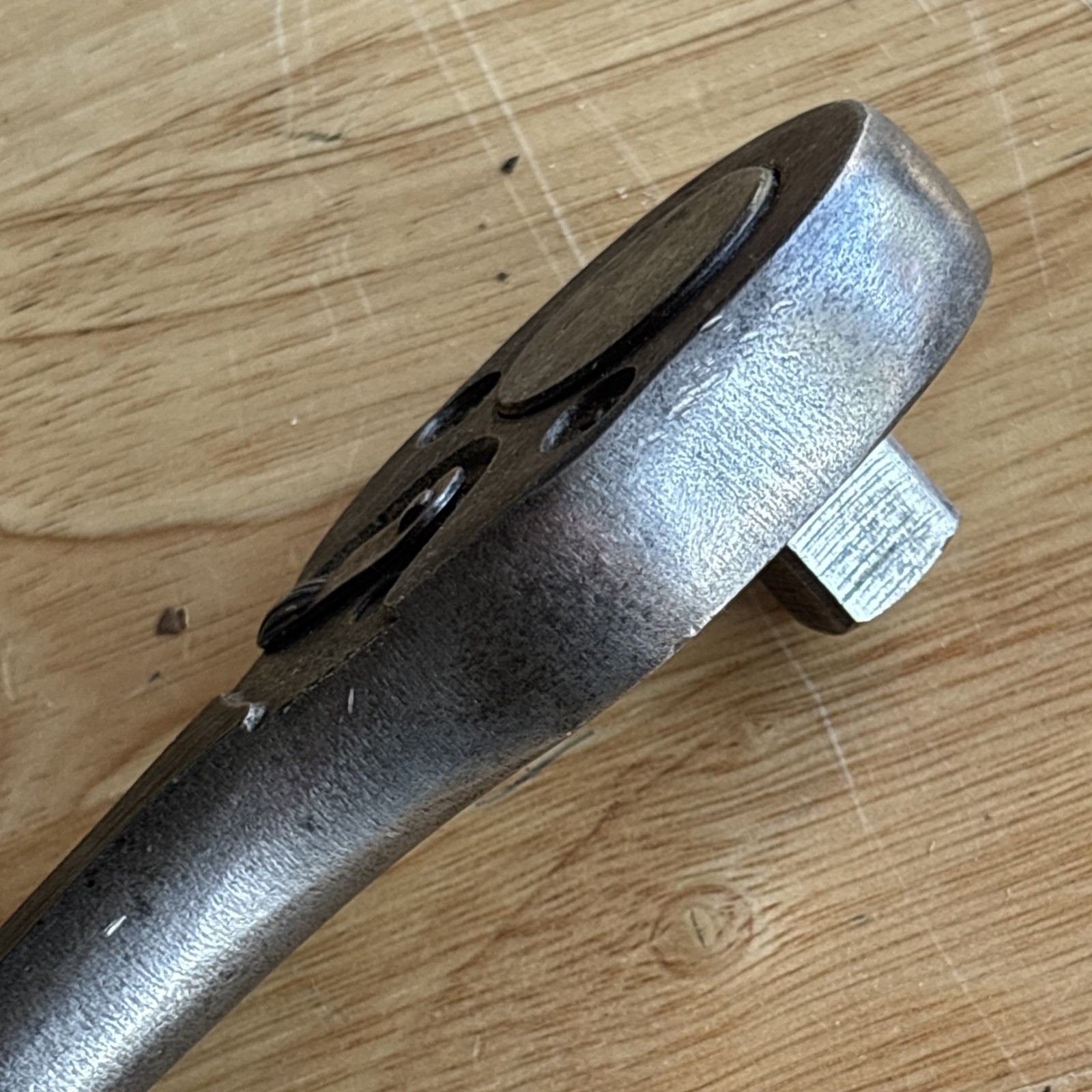 Plomb 10.25″ Ratchet 1/2″ Drive Pebble Handle 5449 Plvmb Plumb Vtg USA