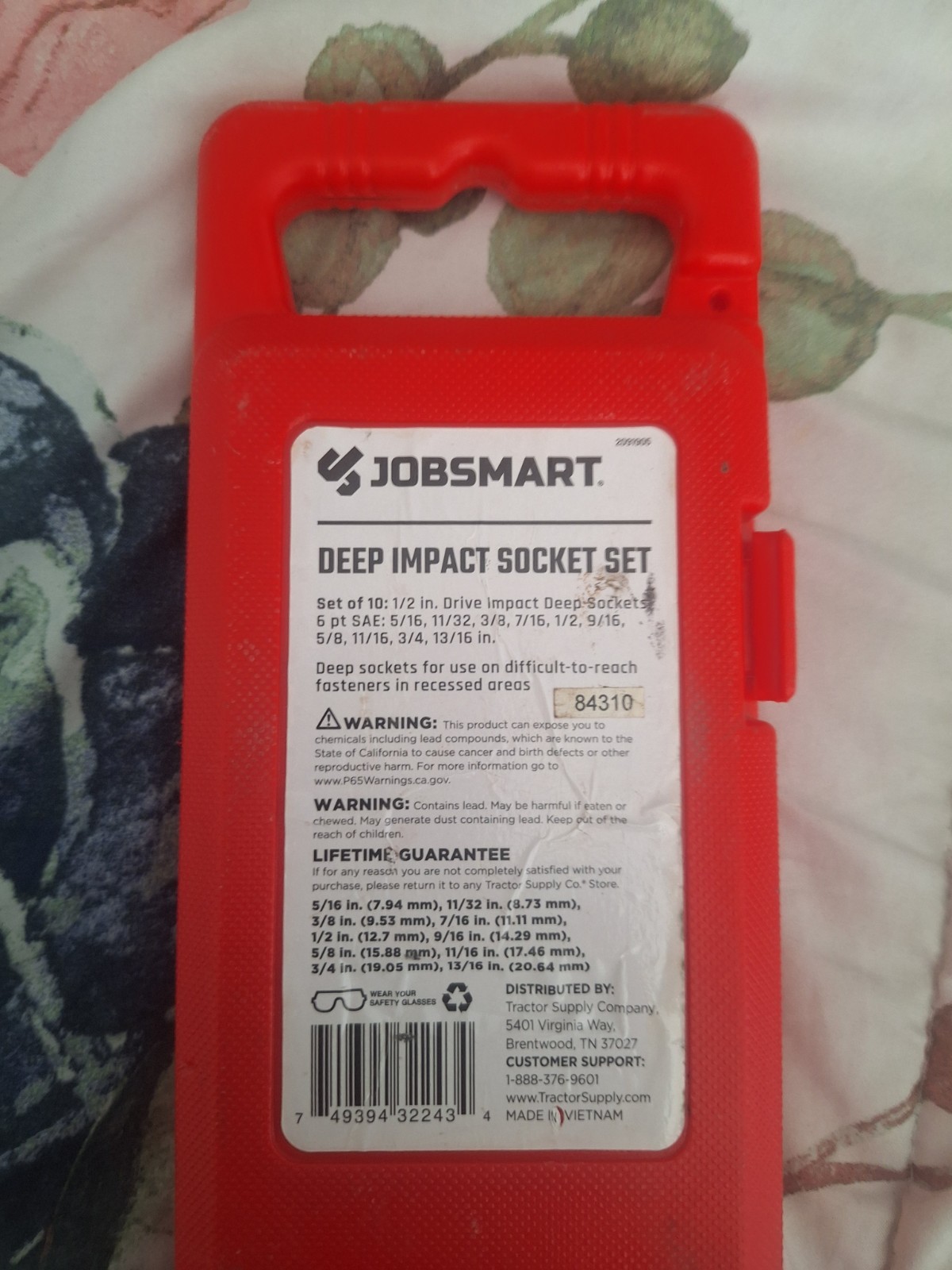 JobSmart 1/2 in. Drive SAE Deep Impact Socket Set, 10 pc.