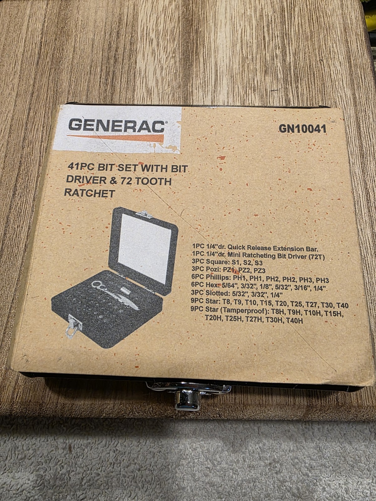 Generac 41 Pc Bit Set With Bit Driver & 72 Tooth Ratchet GN10041