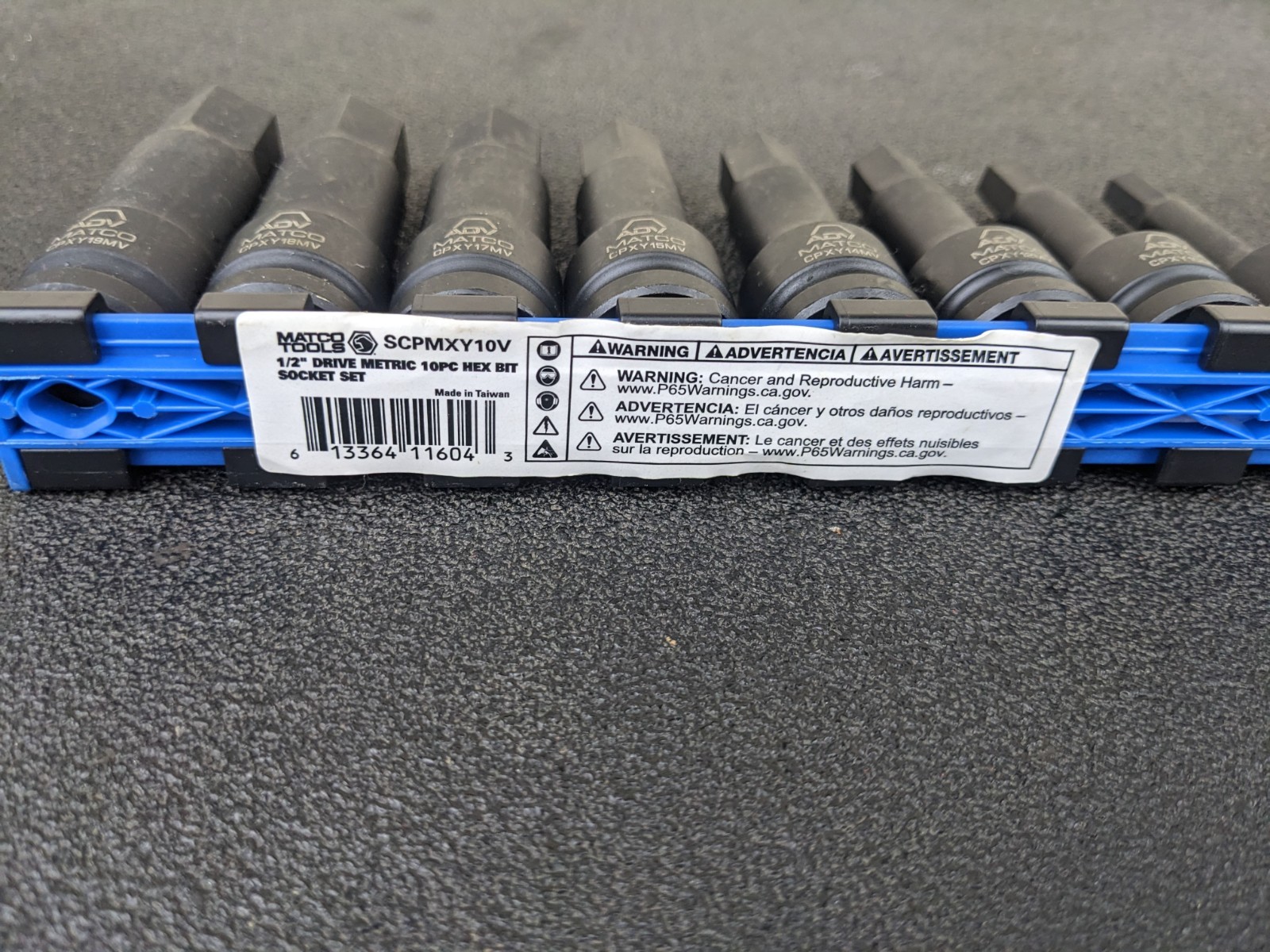 #bp107 Matco Tools NEW 1/2″ DRIVE METRIC ADV HEX BIT SOCKET SET SCPMXY10V