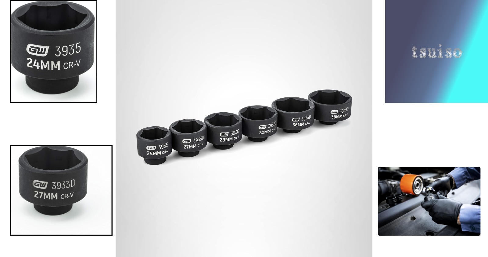 Professional 6-Piece Oil Canister Socket Kit – Automotive Essential Tools